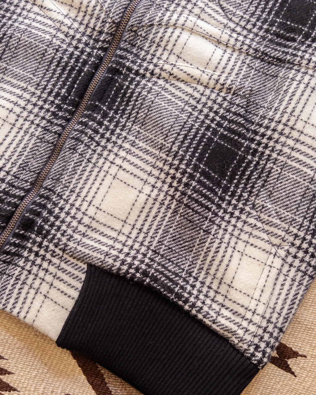 Donegal Shadow Plaid Tweed Magnolia Jacket - Black/Cream