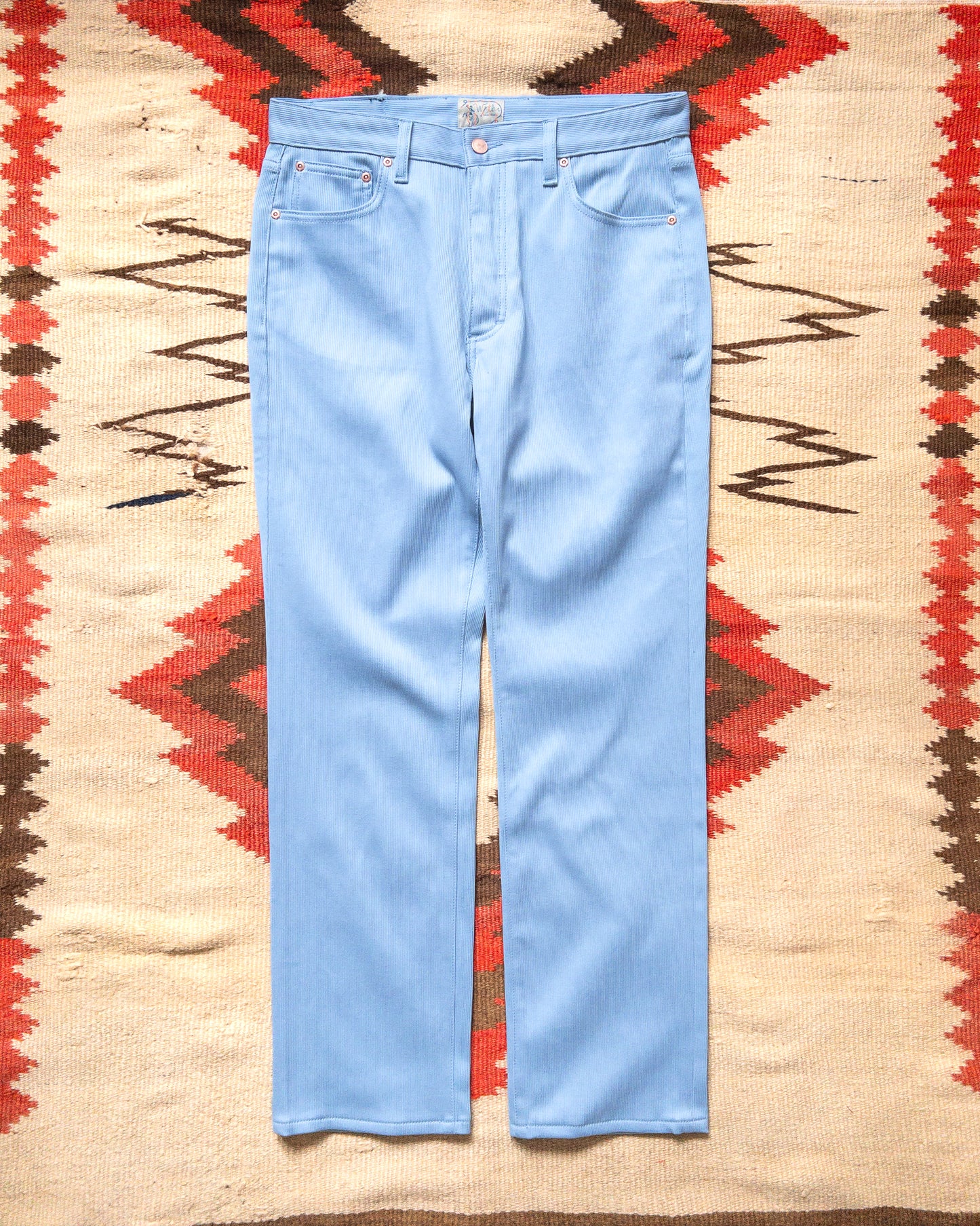 Bedford Cord Five Pocket Pants - Sky Blue - USA