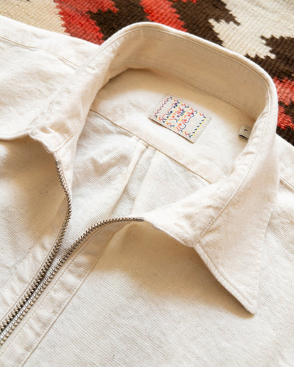Aertex Half-Zip Shirt - Unbleached