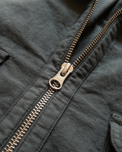 Aertex Half-Zip Shirt - Faded Black