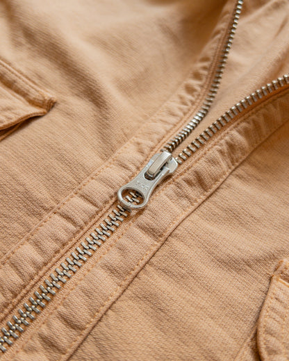 Aertex Half-Zip Shirt - Apricot