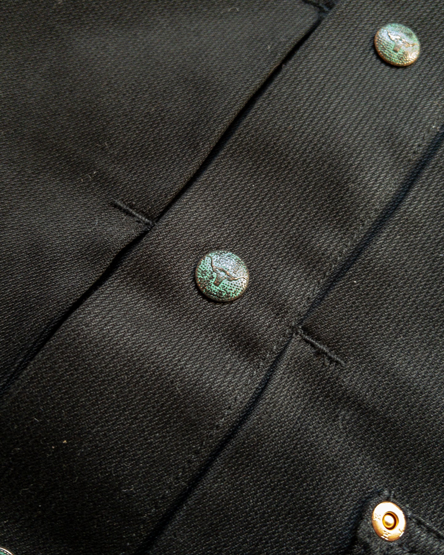 Embroidered Bedford Cord Ranch Jacket - Black