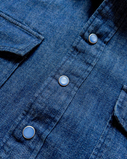 Denim Pearlsnap Shirt - Rinsed Indigo