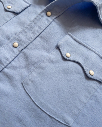 Moleskin Pearlsnap Shirt - Cornflower