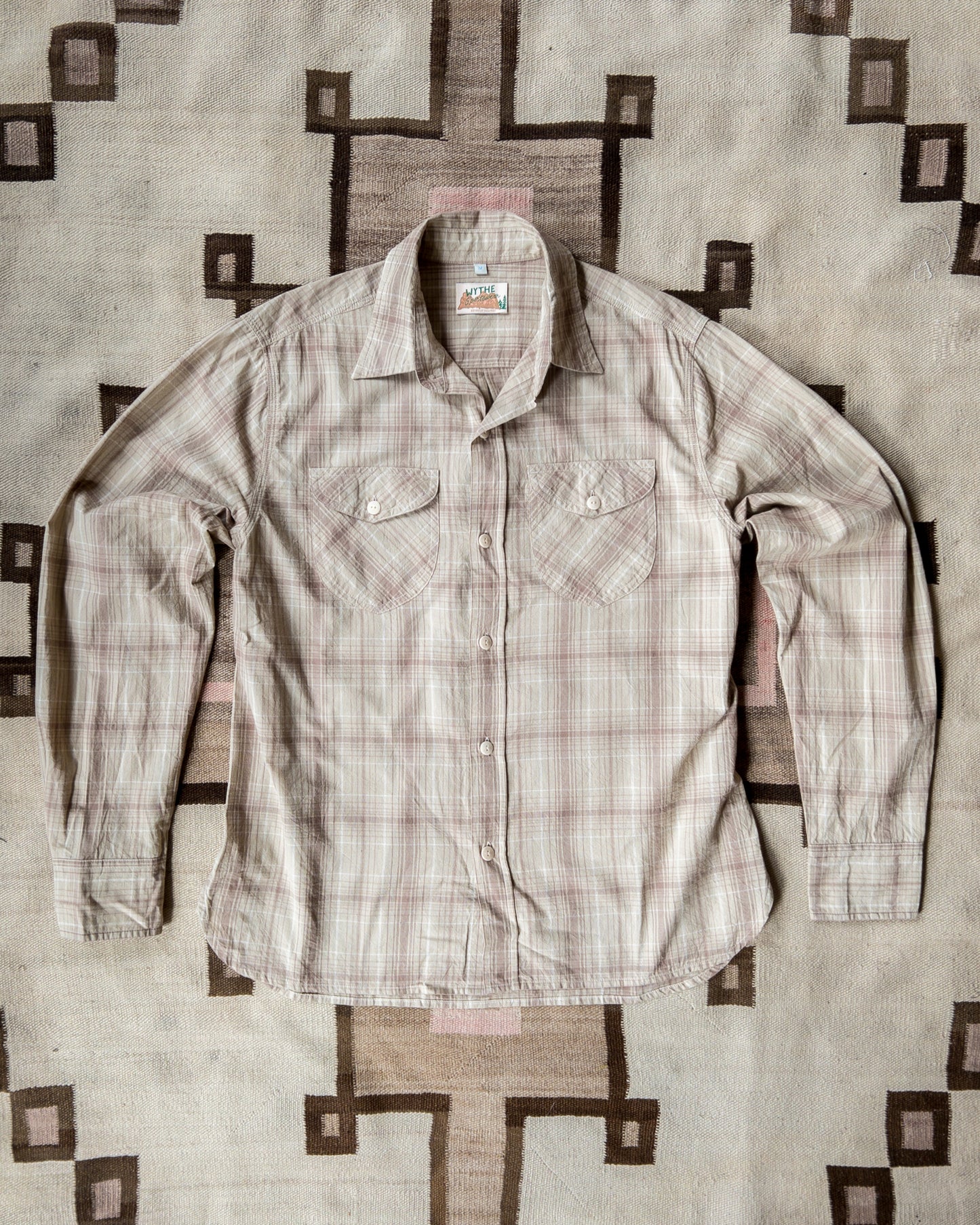 Washed Madras Workshirt - Earthtone Plaid